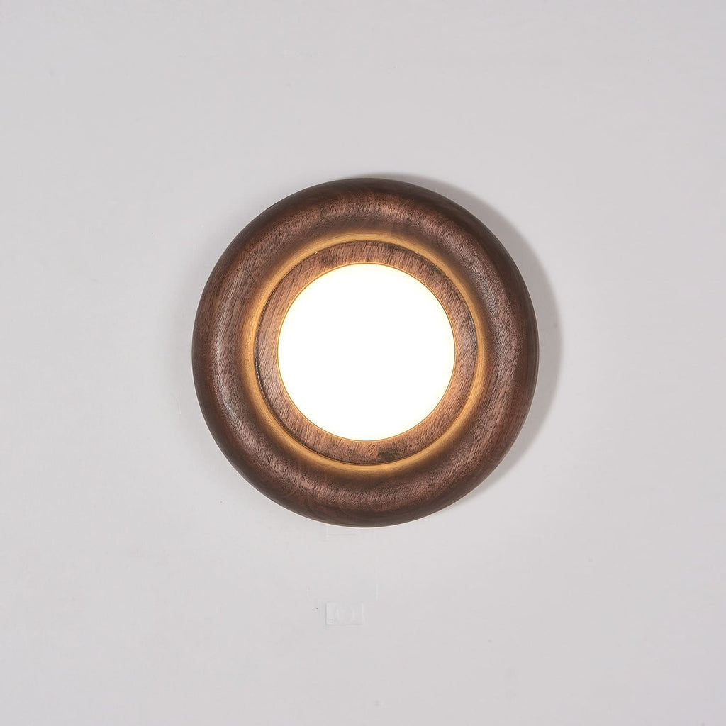 Orbitus LED Wall Light – Cornice in Legno Moderna