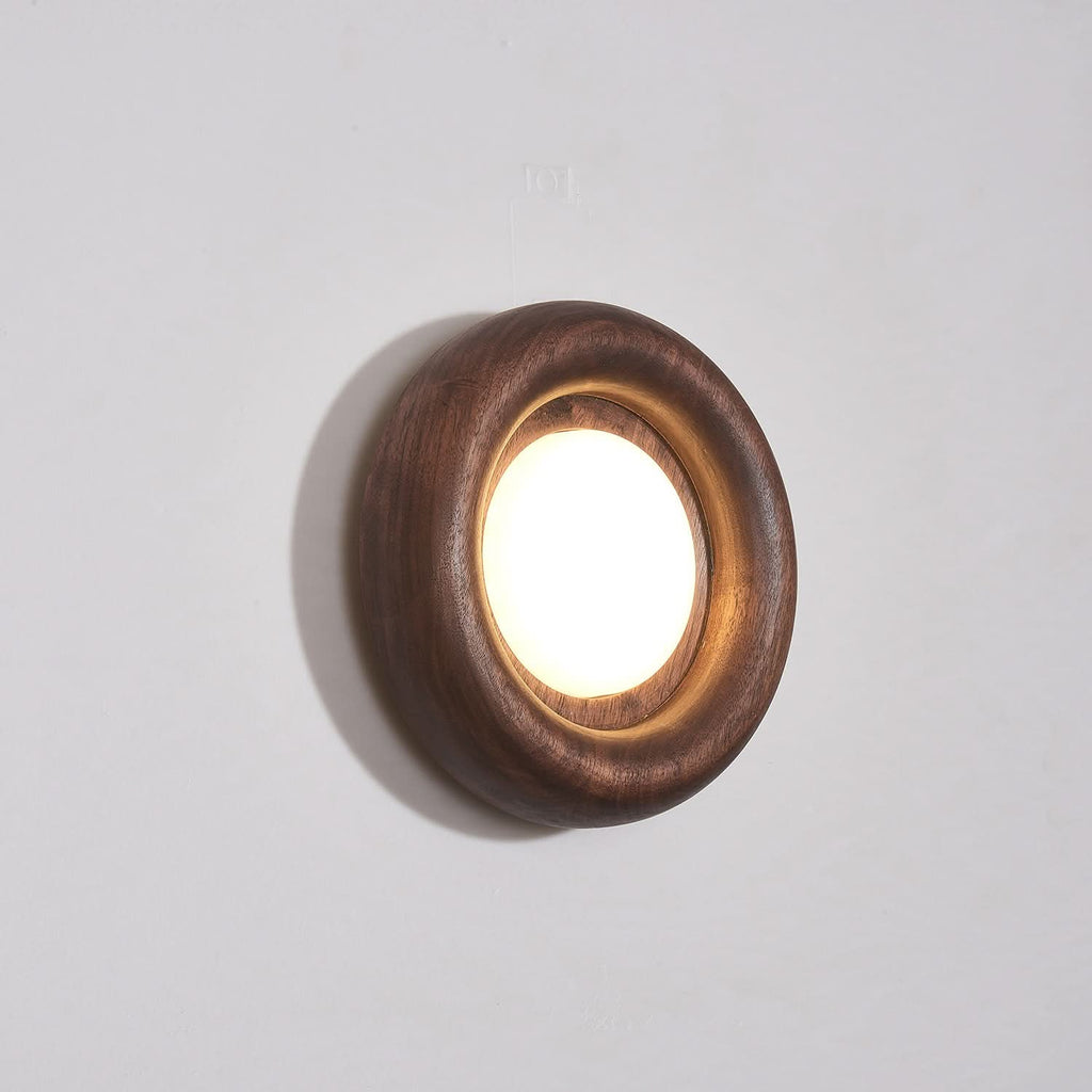 Orbitus LED Wall Light – Cornice in Legno Moderna
