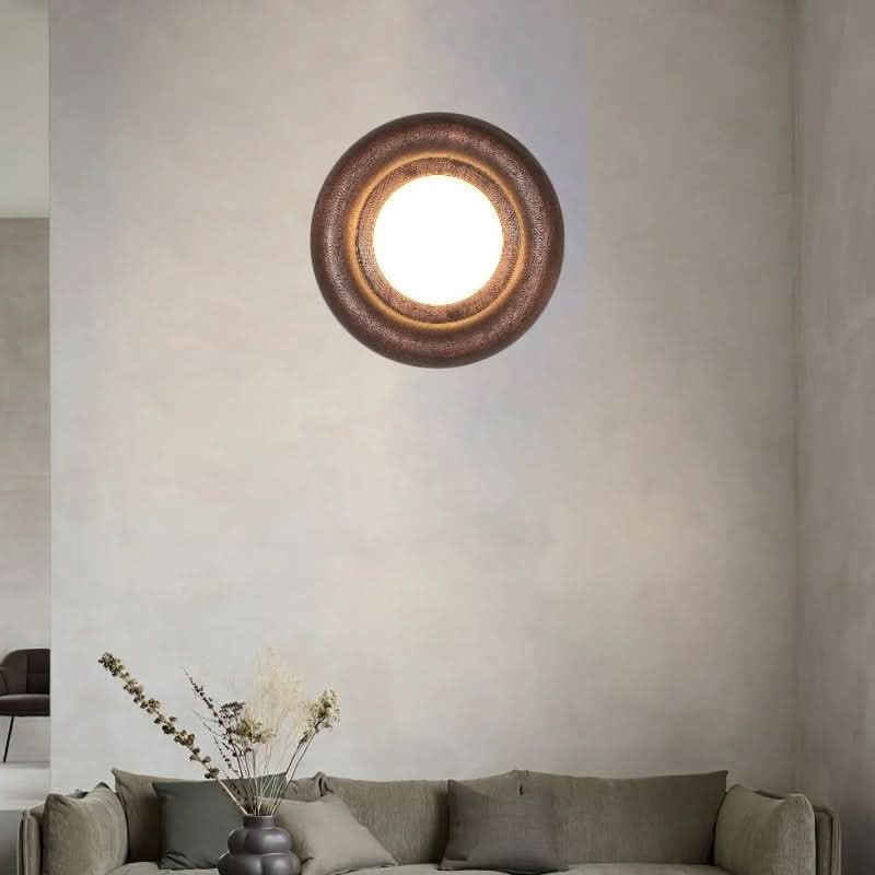 Orbitus LED Wall Light – Cornice in Legno Moderna