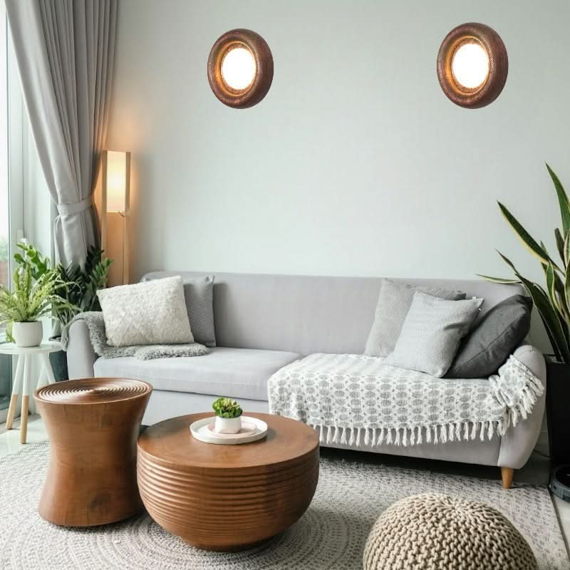 Orbitus LED Wall Light – Cornice in Legno Moderna