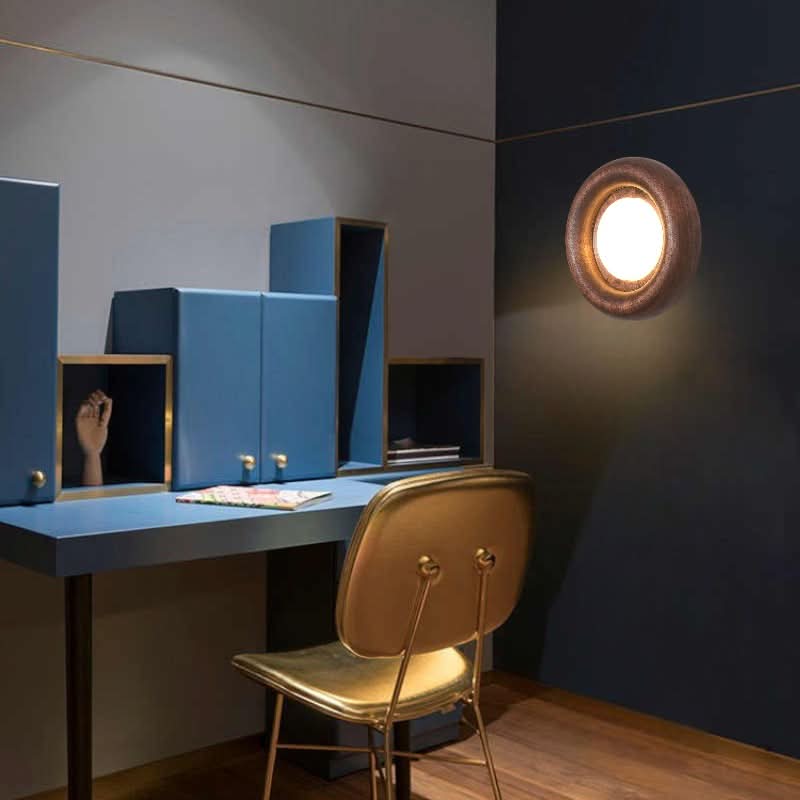 Orbitus LED Wall Light – Cornice in Legno Moderna