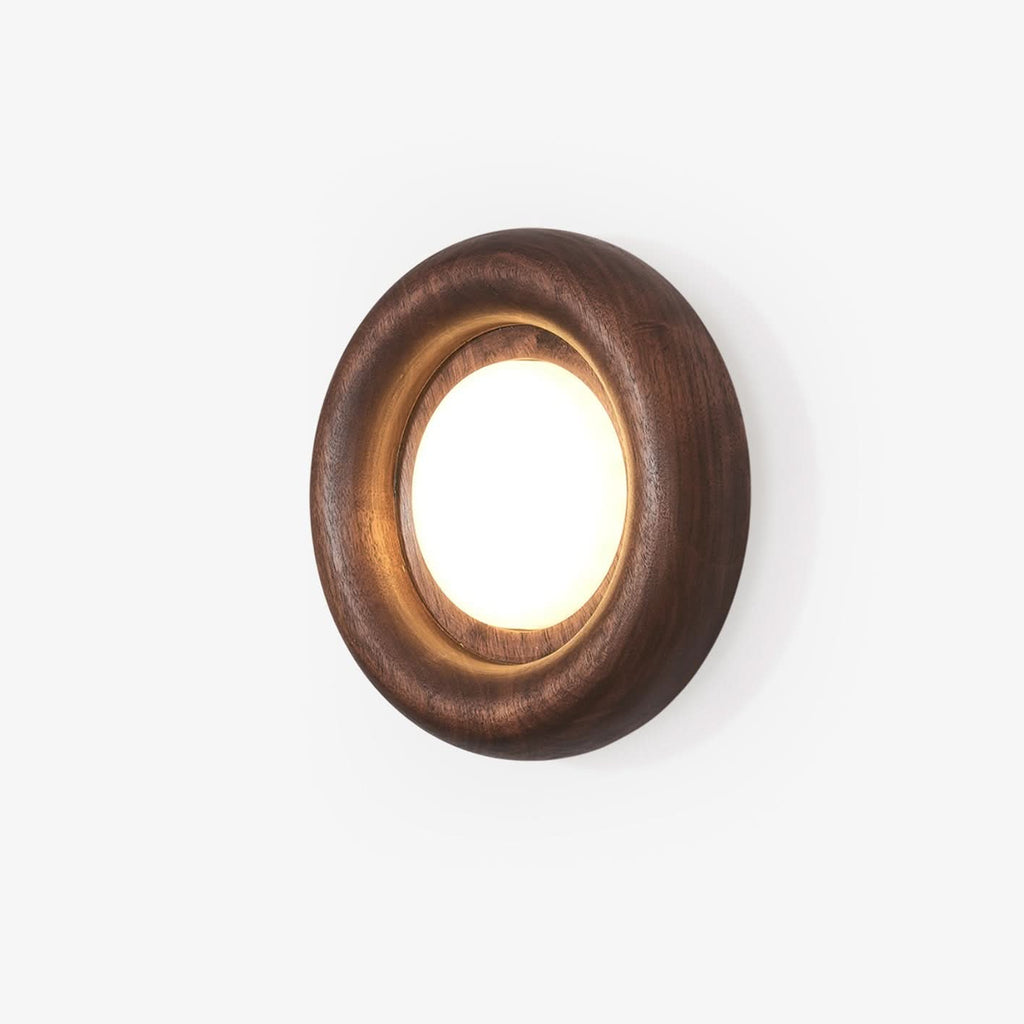 Orbitus LED Wall Light – Cornice in Legno Moderna