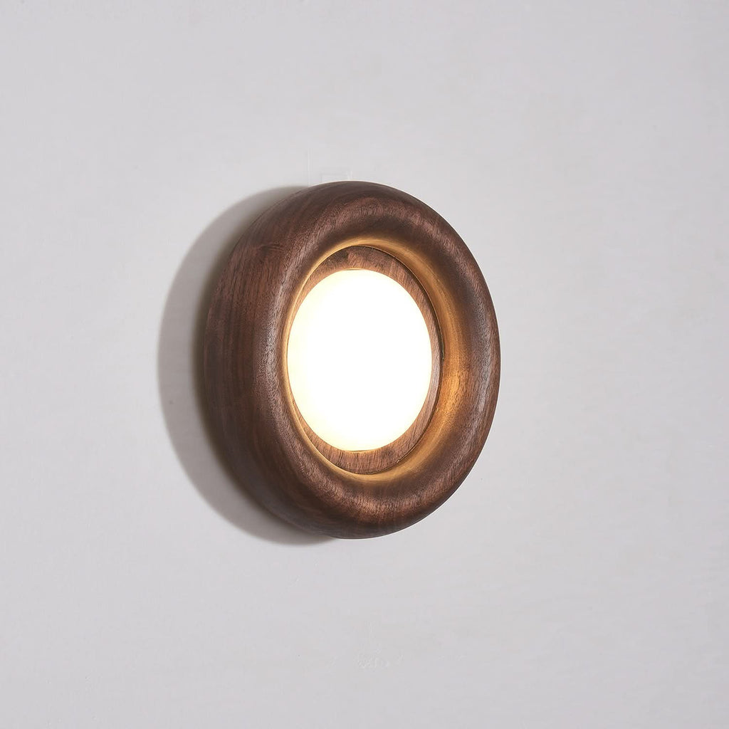 Orbitus LED Wall Light – Cornice in Legno Moderna