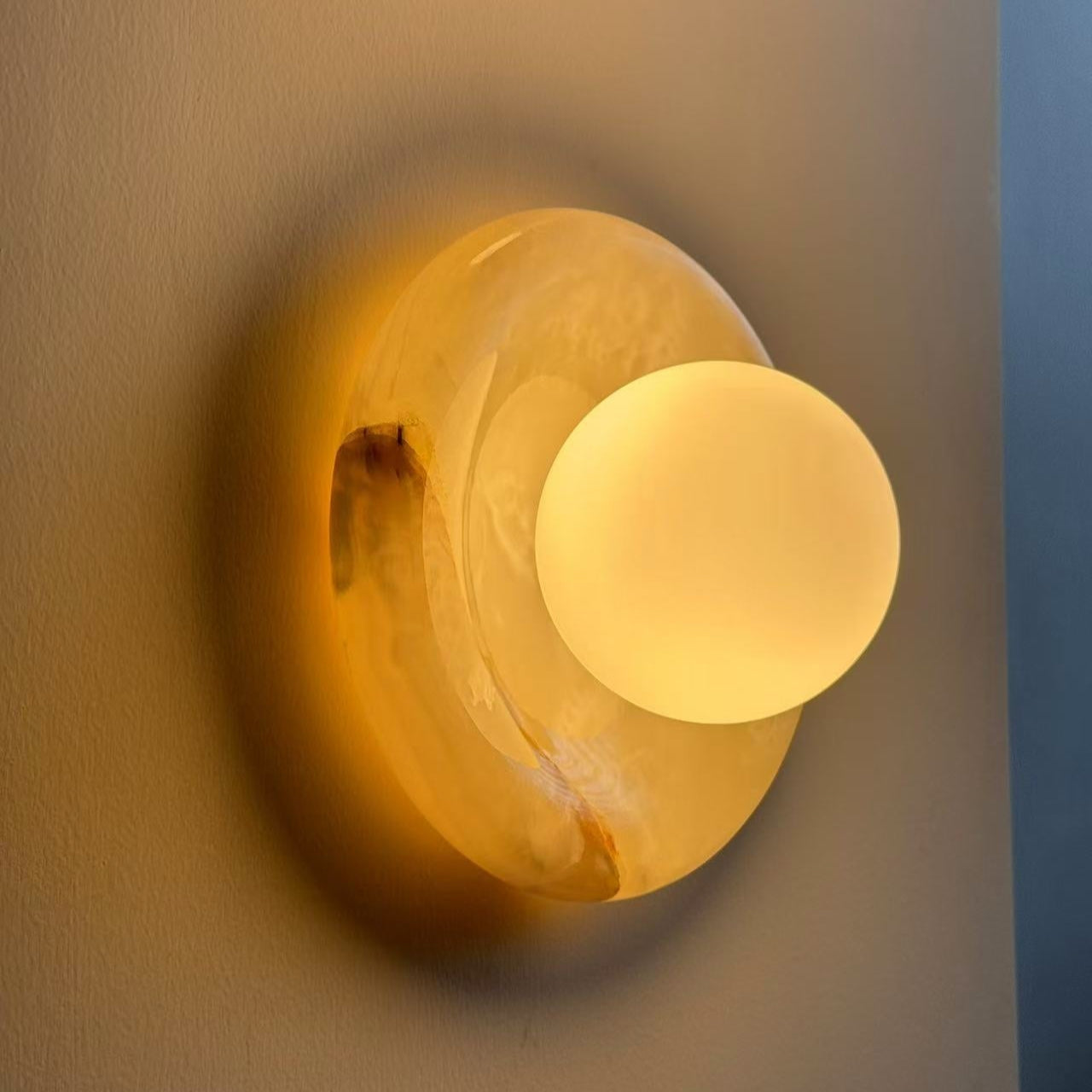 Applique in Marmo Moderna Luce da Parete LED Interna Elegante