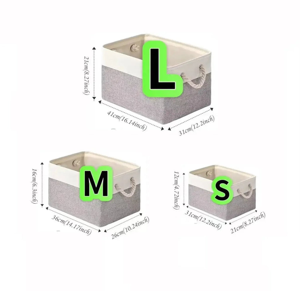 CLEANLIN – Cesto di stoccaggio ecologico in tessuto di lino per camera da letto e soggiorno