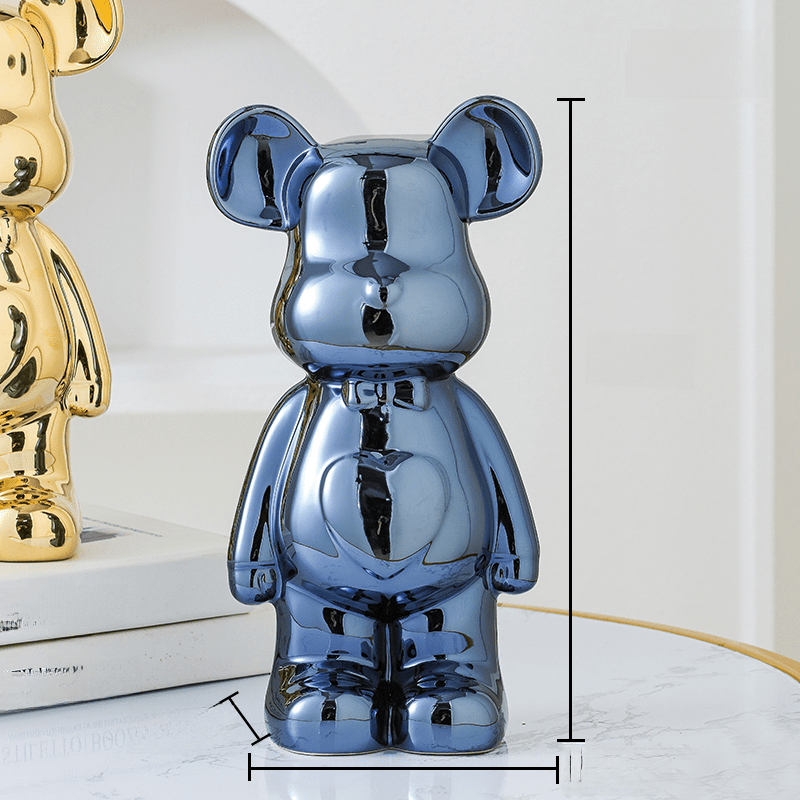 Figura Elegante di Orso per Decorazione Moderna