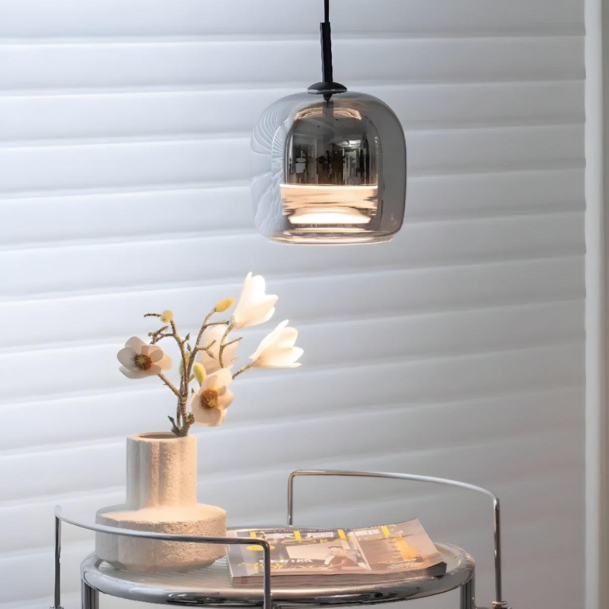 Lampada a Sospensione per Isola Cucina con Ombra Nera Artistica Moderna