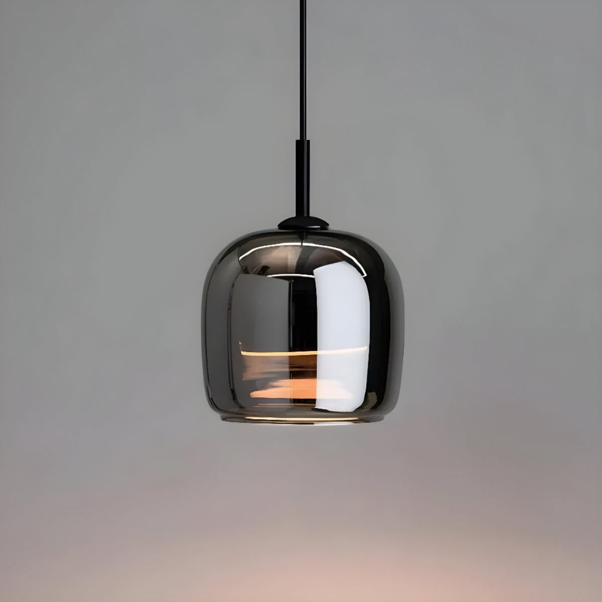 Lampada a Sospensione per Isola Cucina con Ombra Nera Artistica Moderna