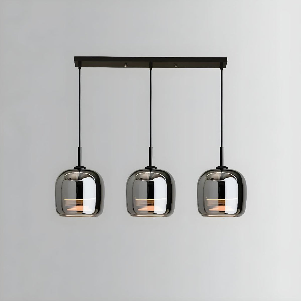 Lampada a Sospensione per Isola Cucina con Ombra Nera Artistica Moderna
