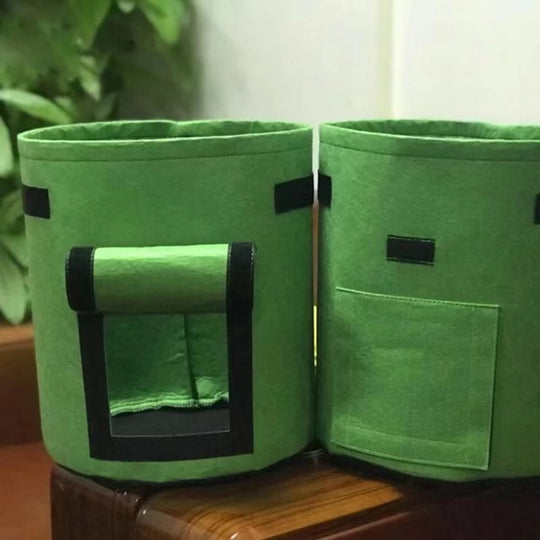 Sacco da pianta | Tessuto non tessuto traspirante | Finestra di raccolta con velcro | HarvestBag