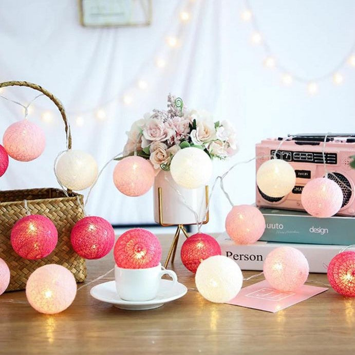 Ballton - Palline di cotone luminose | Diverse combinazioni di colori