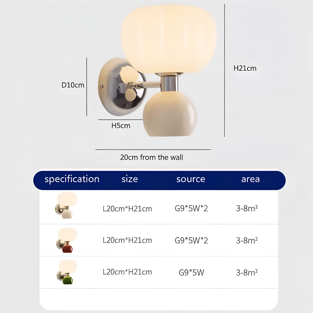 LumaPump – Lampada da Parete LED Cremosa in Design Minimalista a Forma di Pompa