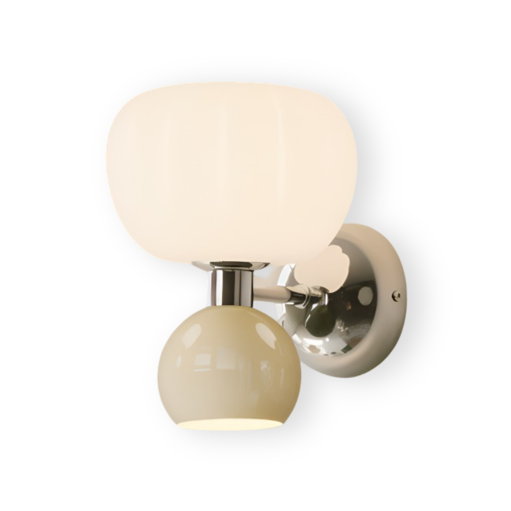 LumaPump – Lampada da Parete LED Cremosa in Design Minimalista a Forma di Pompa