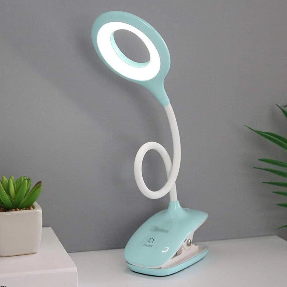 LUMICLIP – Lampada da lettura LED USB con clip, funzione dimmer e collo regolabile