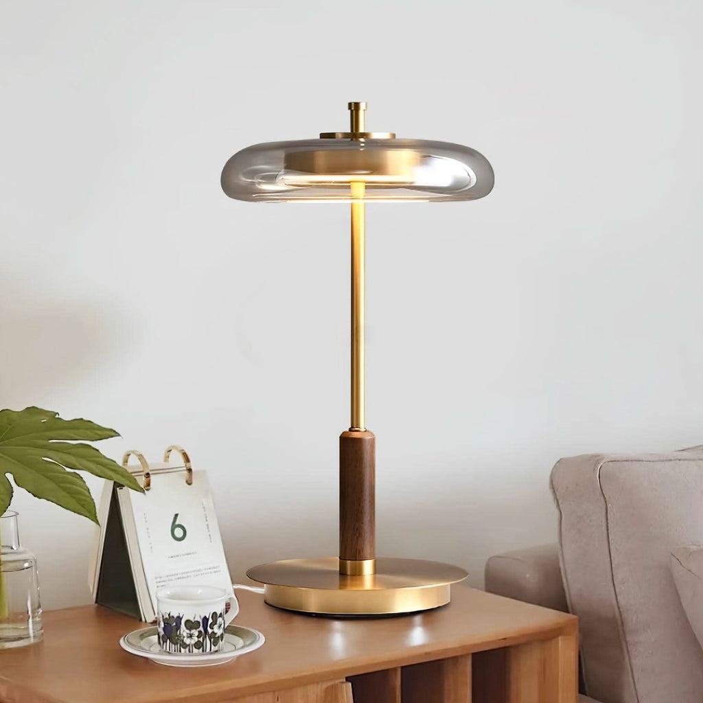 Lampada da Tavolo LED Classica con Vetro e Metallo