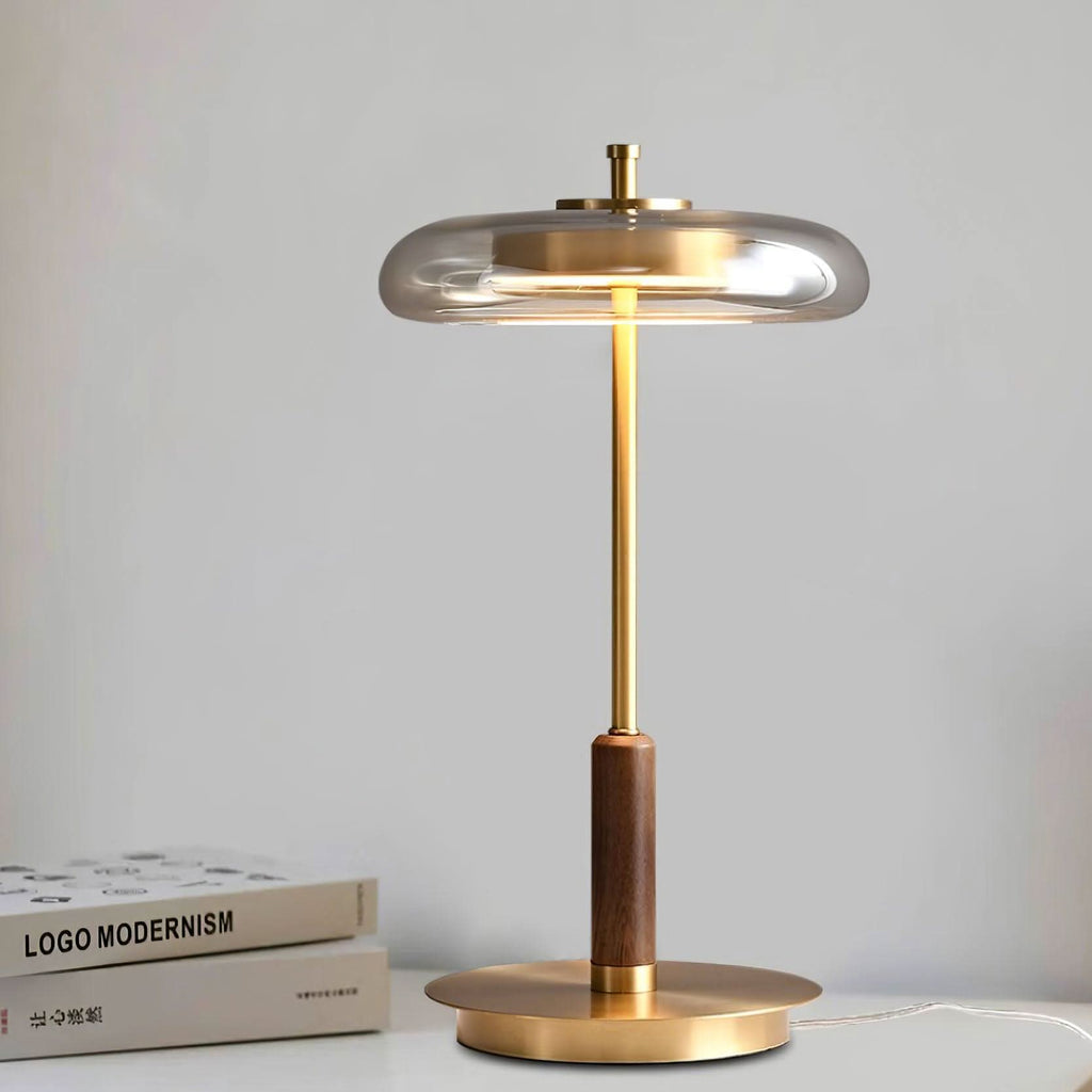 Lampada da Tavolo LED Classica con Vetro e Metallo