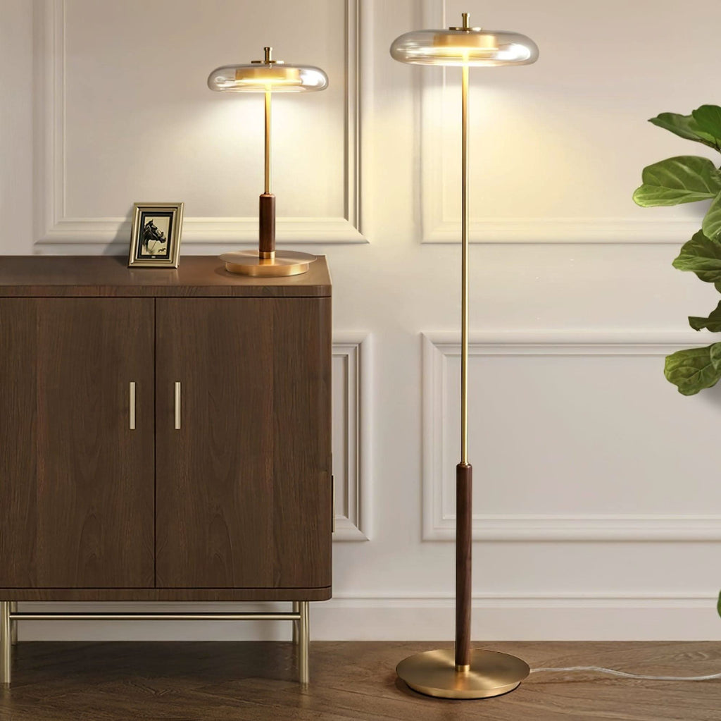 Lampada da Tavolo LED Classica con Vetro e Metallo