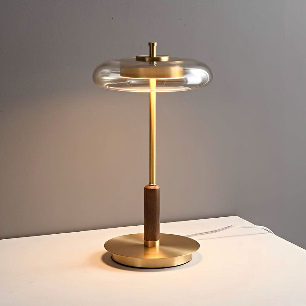 Lampada da Tavolo LED Classica con Vetro e Metallo