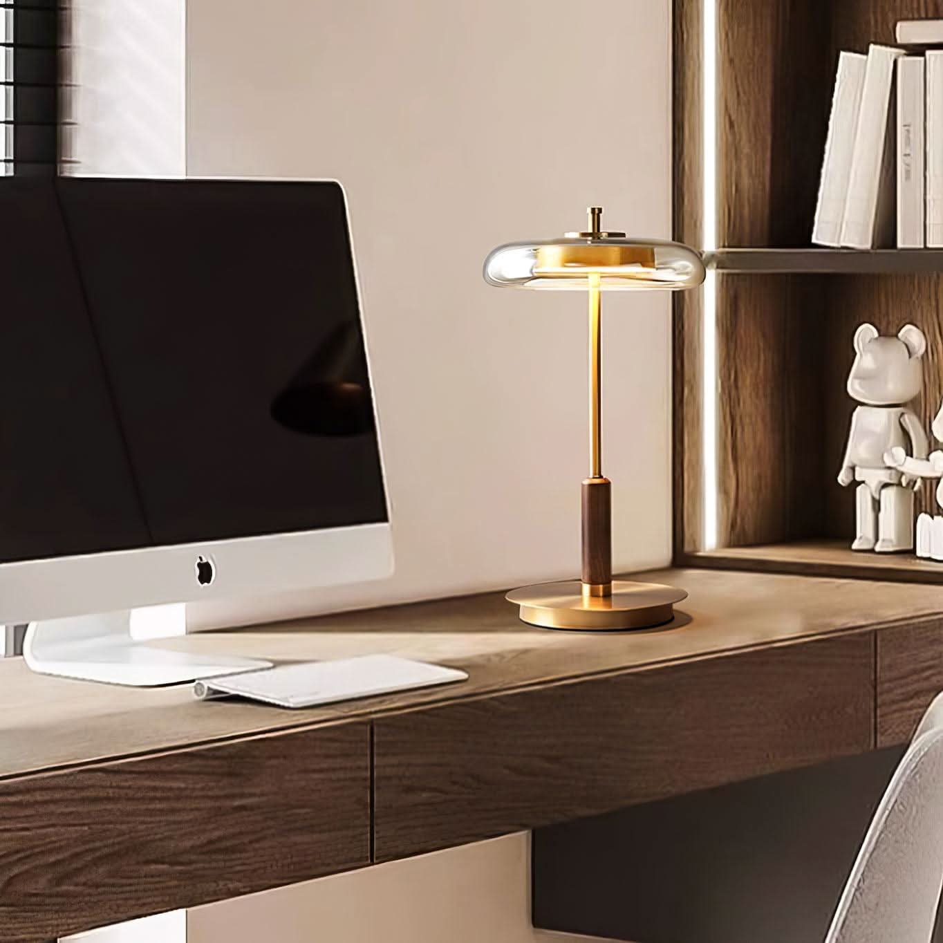 Lampada da Tavolo LED Classica con Vetro e Metallo