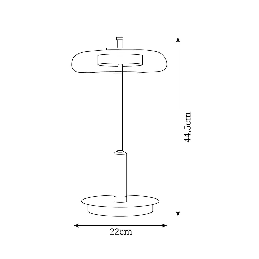 Lampada da Tavolo LED Classica con Vetro e Metallo