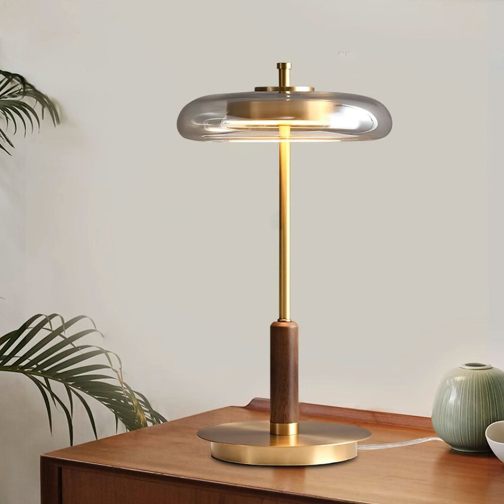 Lampada da Tavolo LED Classica con Vetro e Metallo