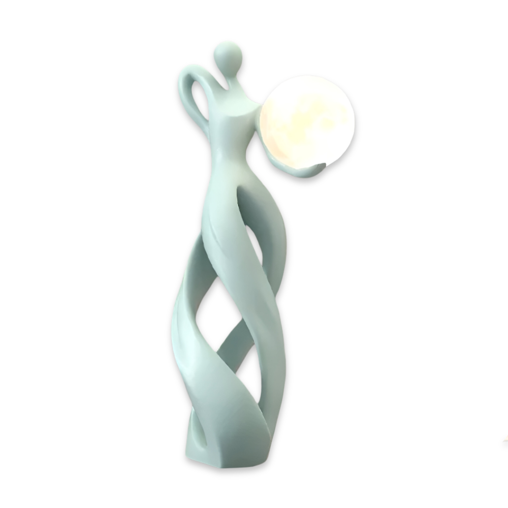 GlowMuse Flicka – Scultura Astratta Illuminata in Design Moderno in Resina