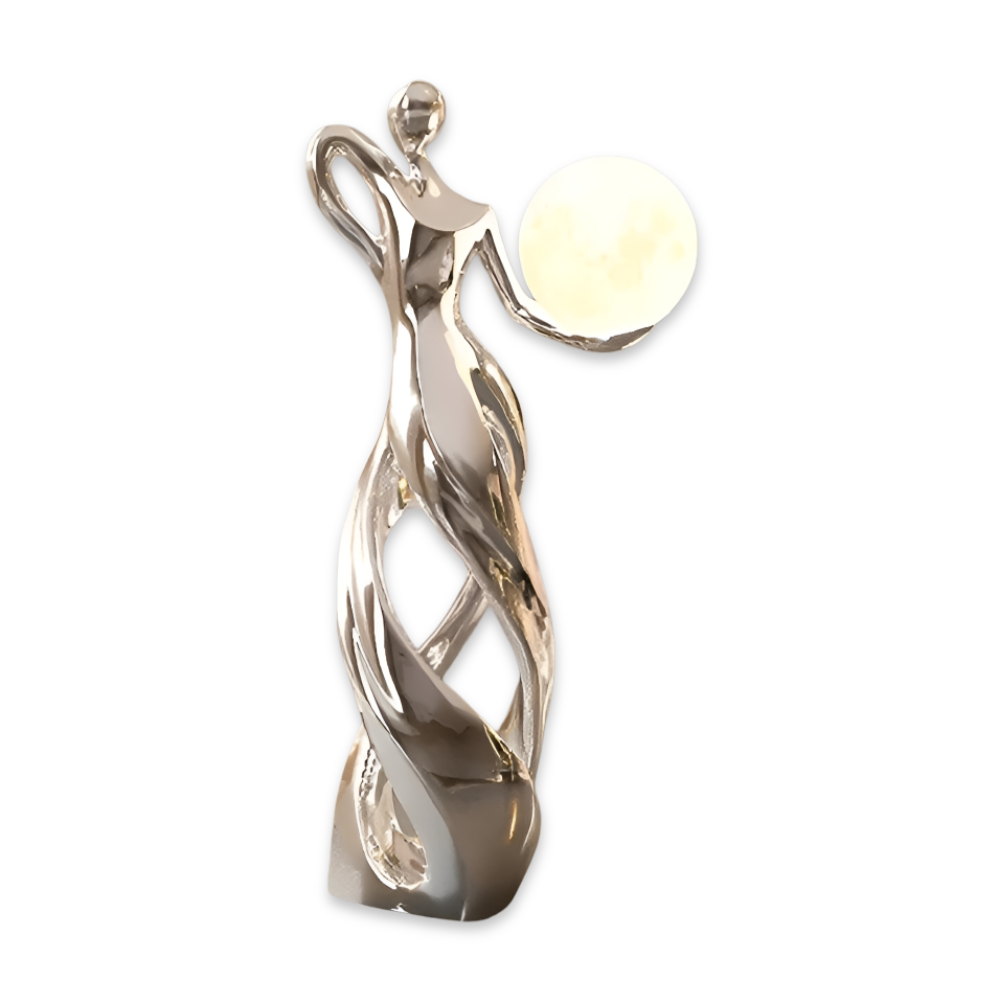 GlowMuse Flicka – Scultura Astratta Illuminata in Design Moderno in Resina