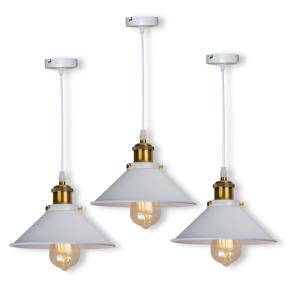 IndustraBell – Lampada a sospensione retro industriale in ferro con compatibilità LED