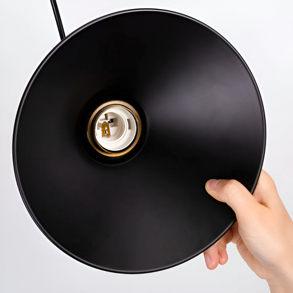 IndustraBell – Lampada a sospensione retro industriale in ferro con compatibilità LED