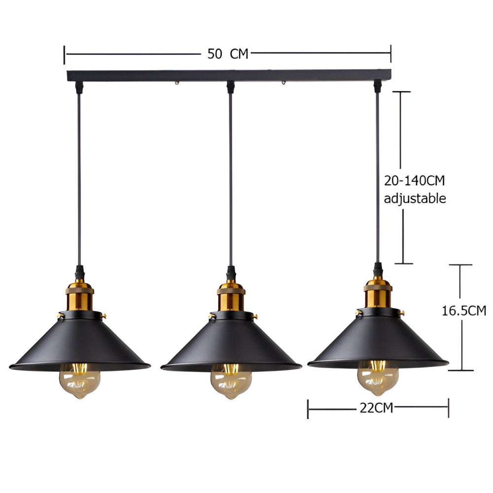 IndustraBell – Lampada a sospensione retro industriale in ferro con compatibilità LED