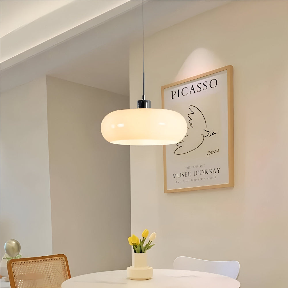 Cirquella – Lampada a sospensione in vetro soffiato retro-moderno in design circolare