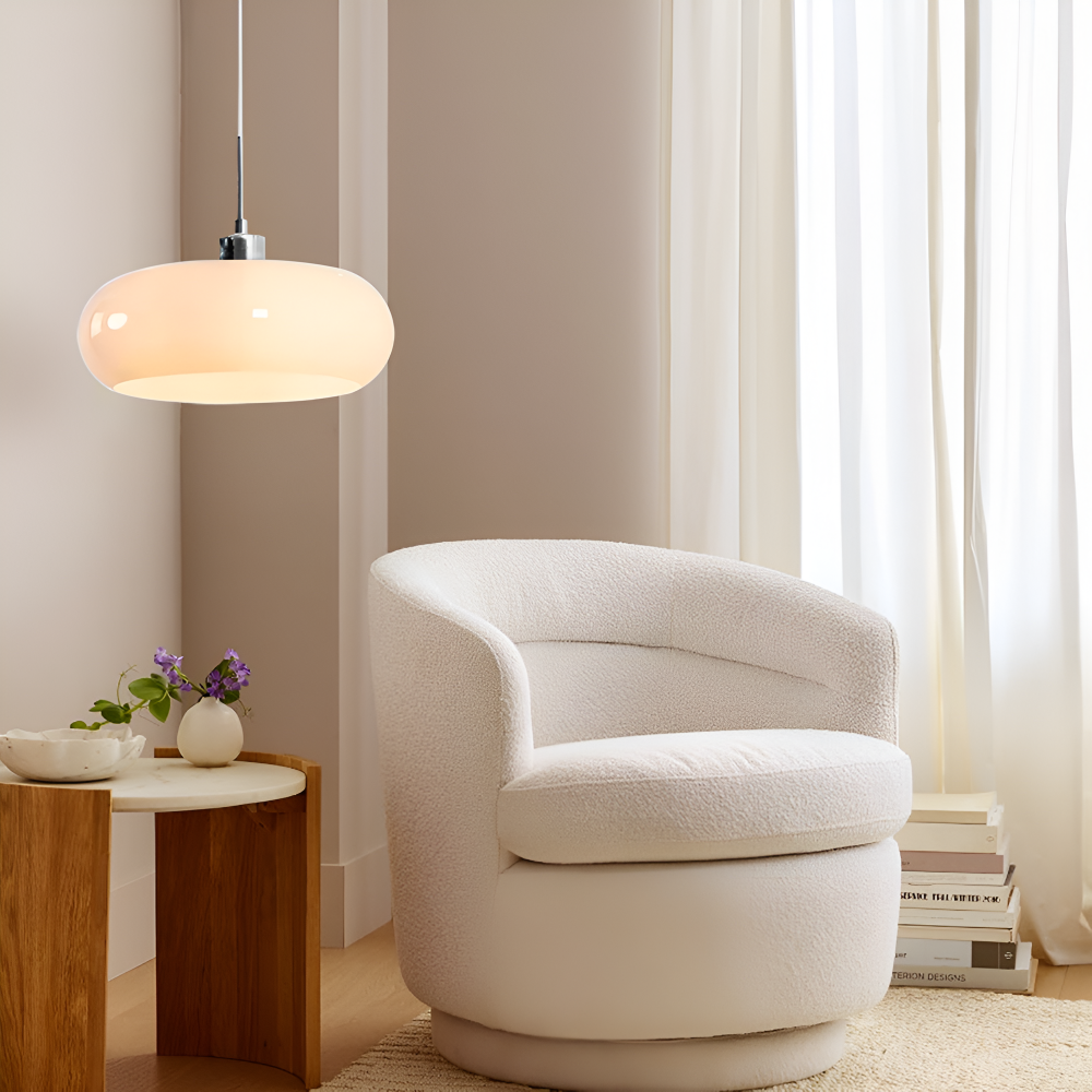 Cirquella – Lampada a sospensione in vetro soffiato retro-moderno in design circolare