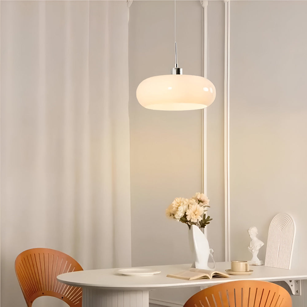 Cirquella – Lampada a sospensione in vetro soffiato retro-moderno in design circolare