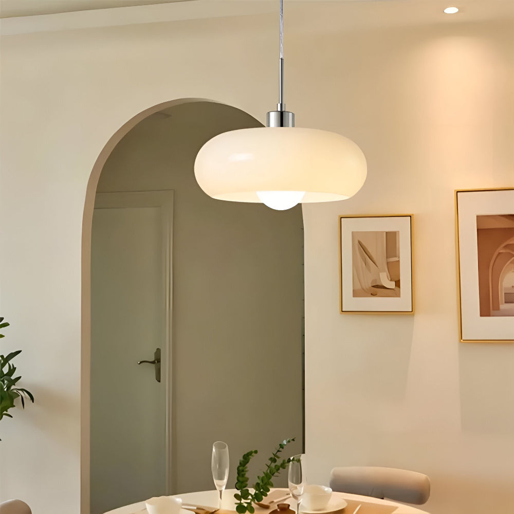Cirquella – Lampada a sospensione in vetro soffiato retro-moderno in design circolare