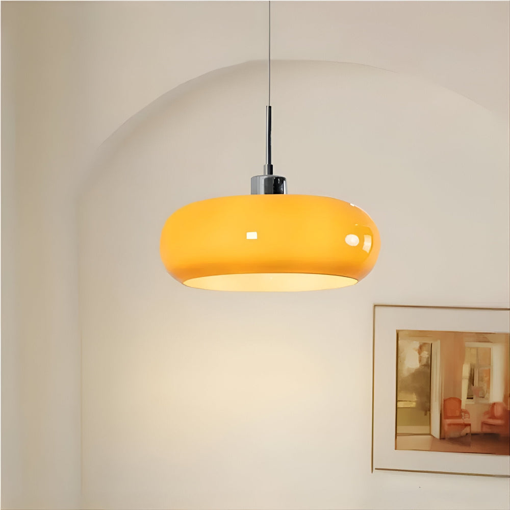 Cirquella – Lampada a sospensione in vetro soffiato retro-moderno in design circolare