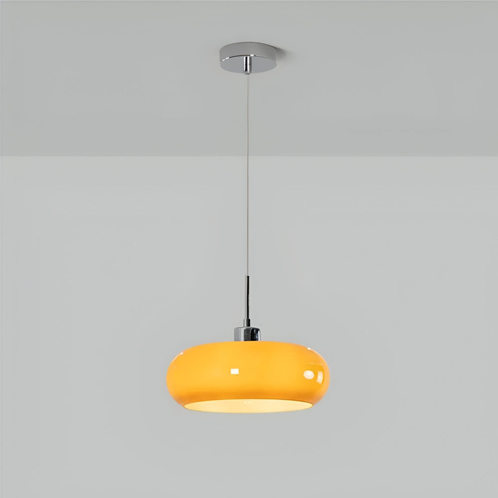 Cirquella – Lampada a sospensione in vetro soffiato retro-moderno in design circolare