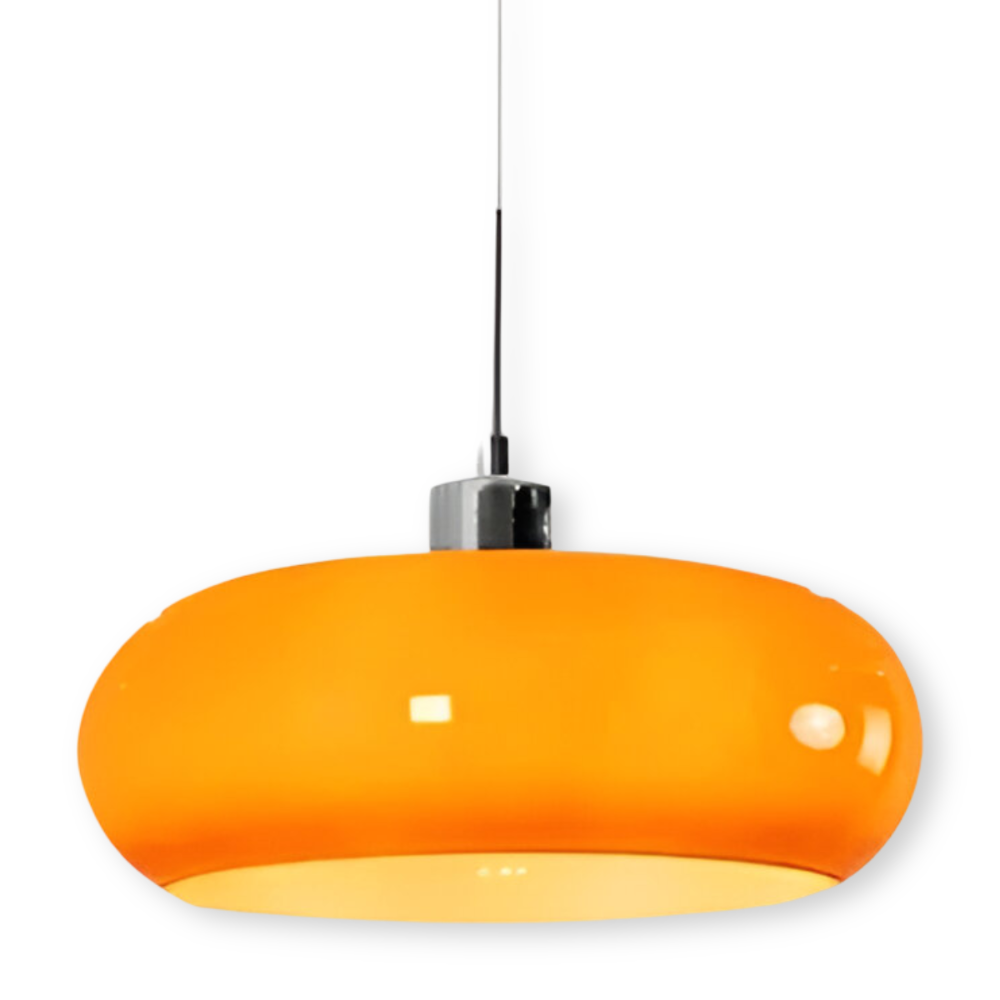 Cirquella – Lampada a sospensione in vetro soffiato retro-moderno in design circolare