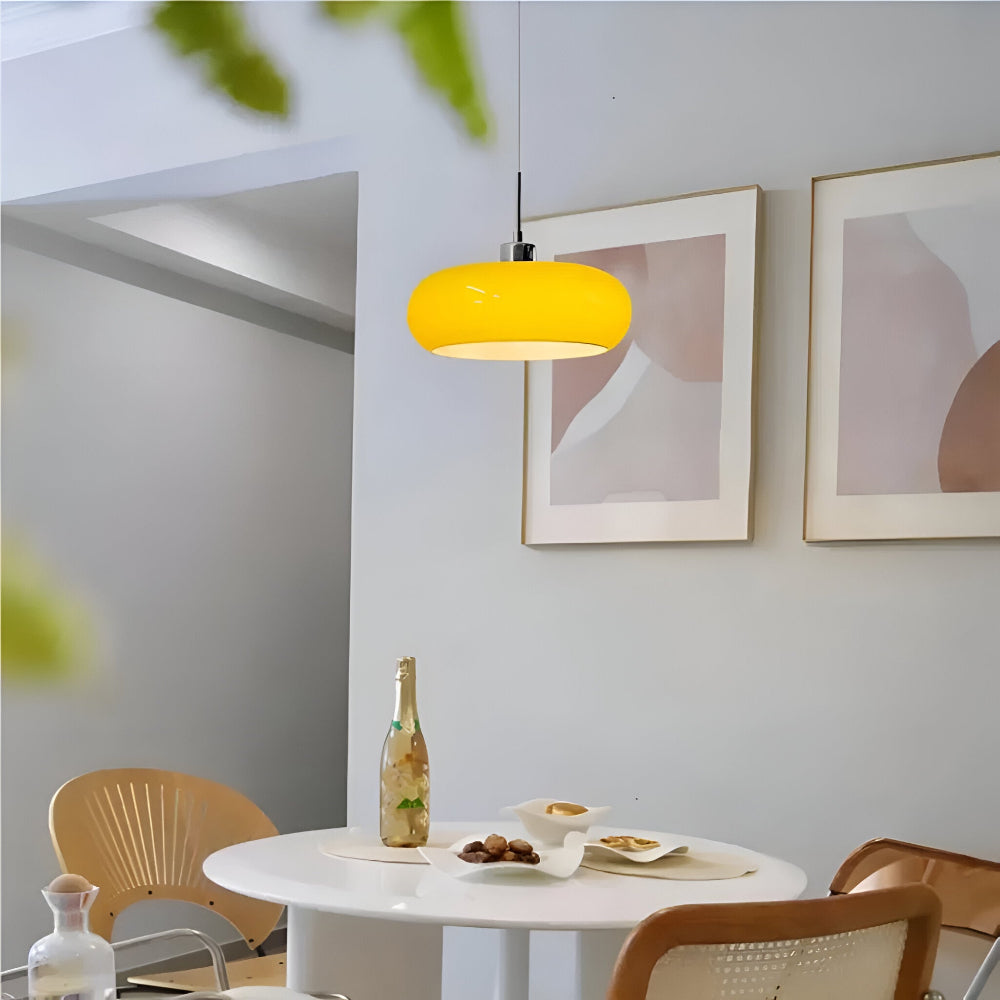 Cirquella – Lampada a sospensione in vetro soffiato retro-moderno in design circolare