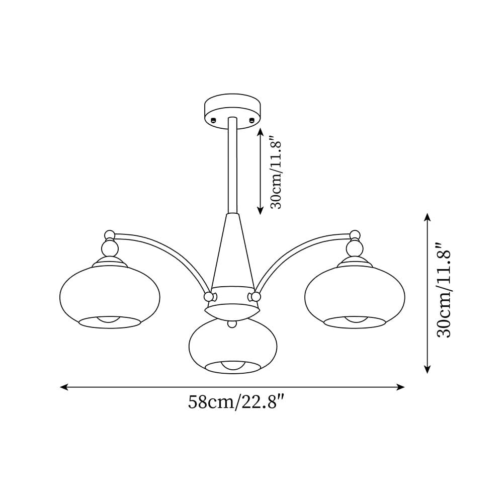 Lampadario Retro Melodica in Legno Vittoriano e Ottone