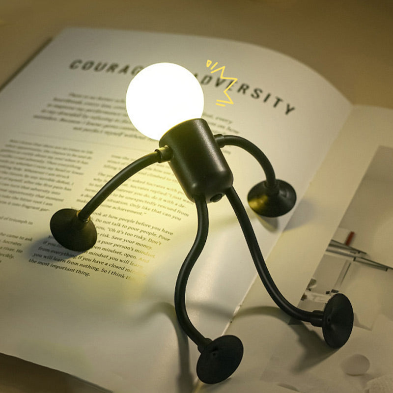 Lampada da tavolo Robot | Design divertente | Illuminazione LED | Lampada decorativa per la casa