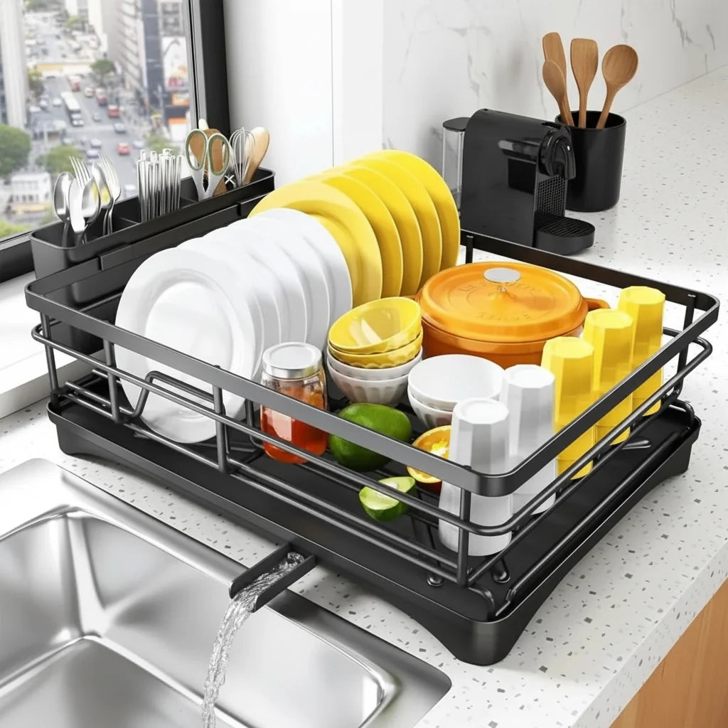 FLOWRACK – Scolapiatti – Design moderno per un'asciugatura efficiente