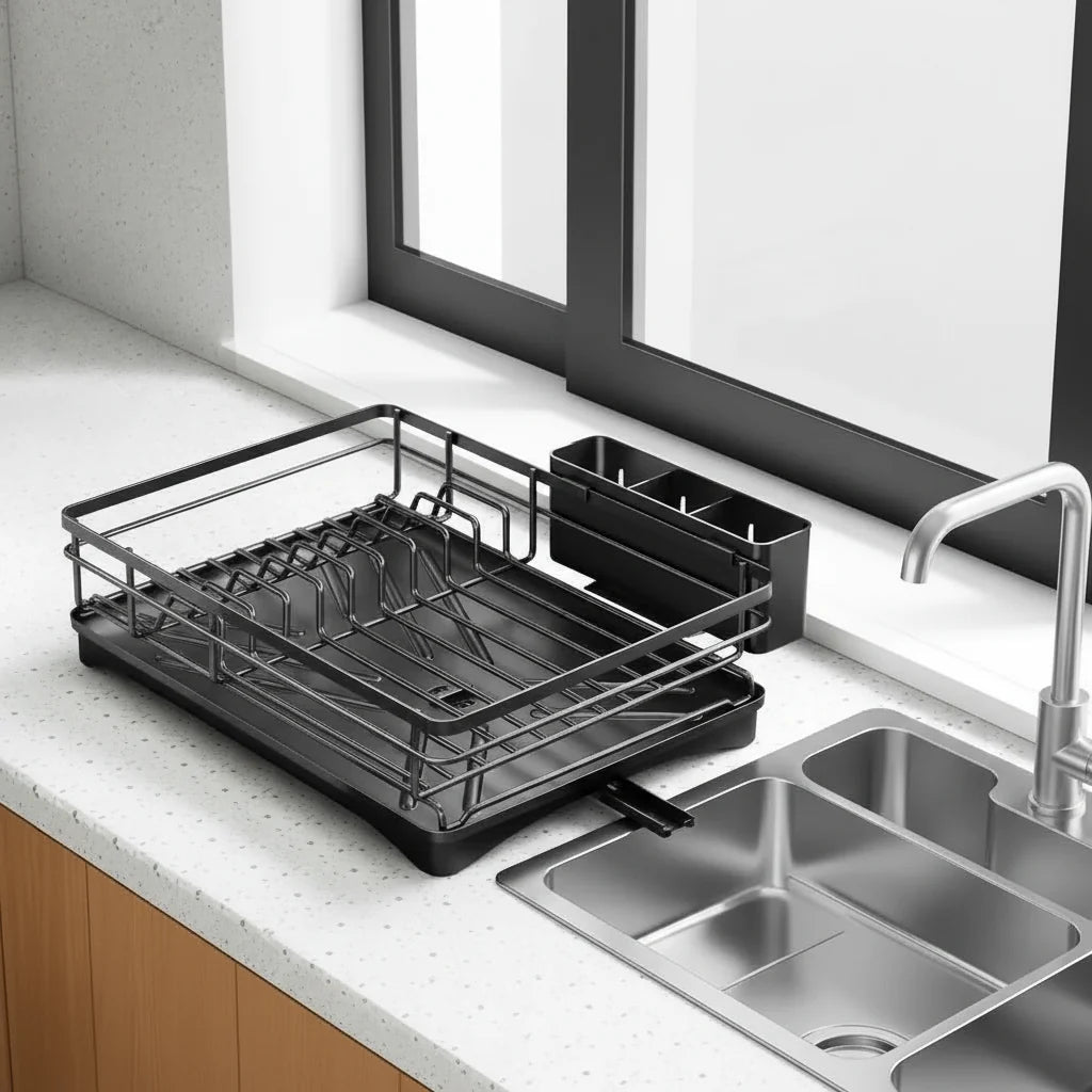 FLOWRACK – Scolapiatti – Design moderno per un'asciugatura efficiente