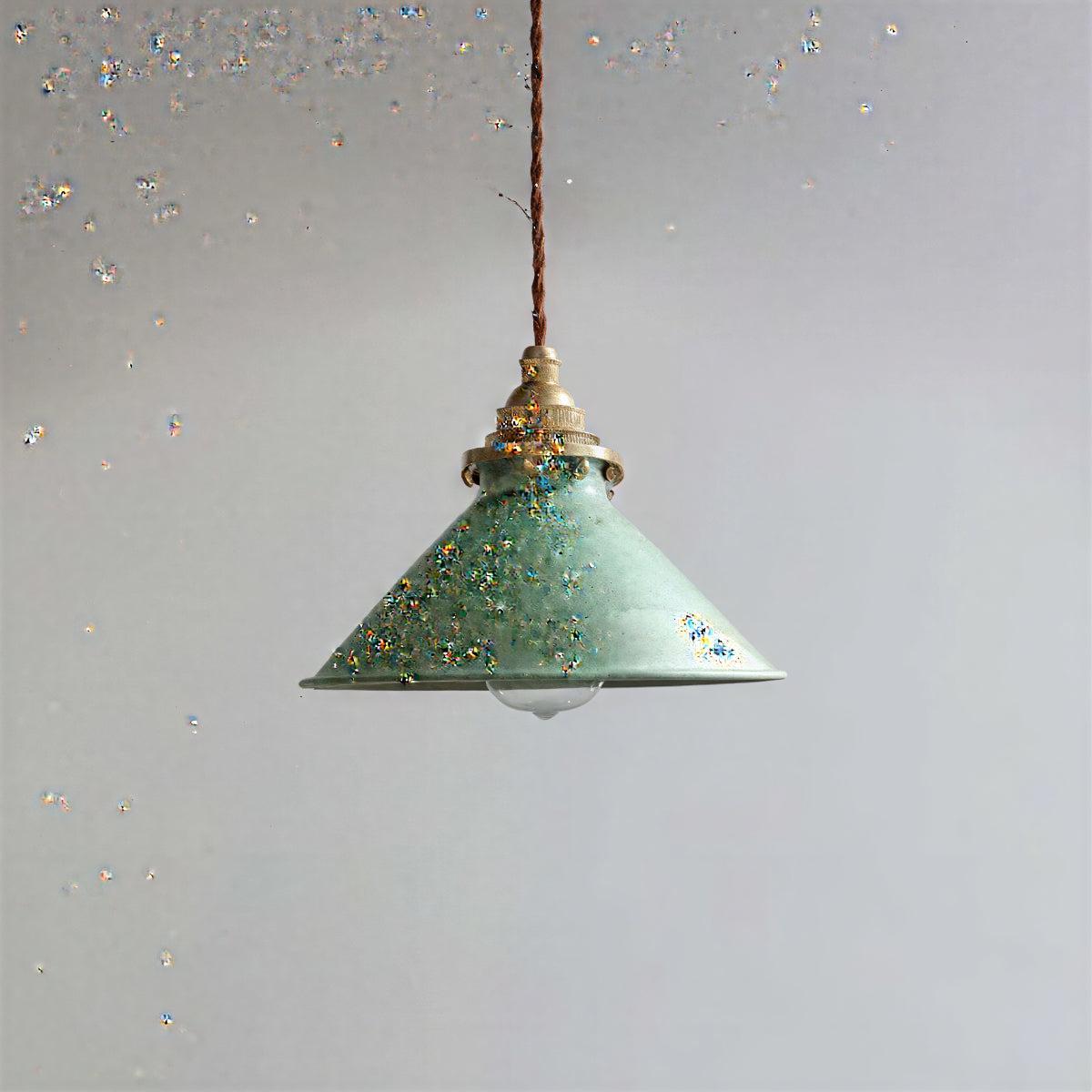 Lampada a Sospensione Rustica per Isola Cucina con Design a Cono