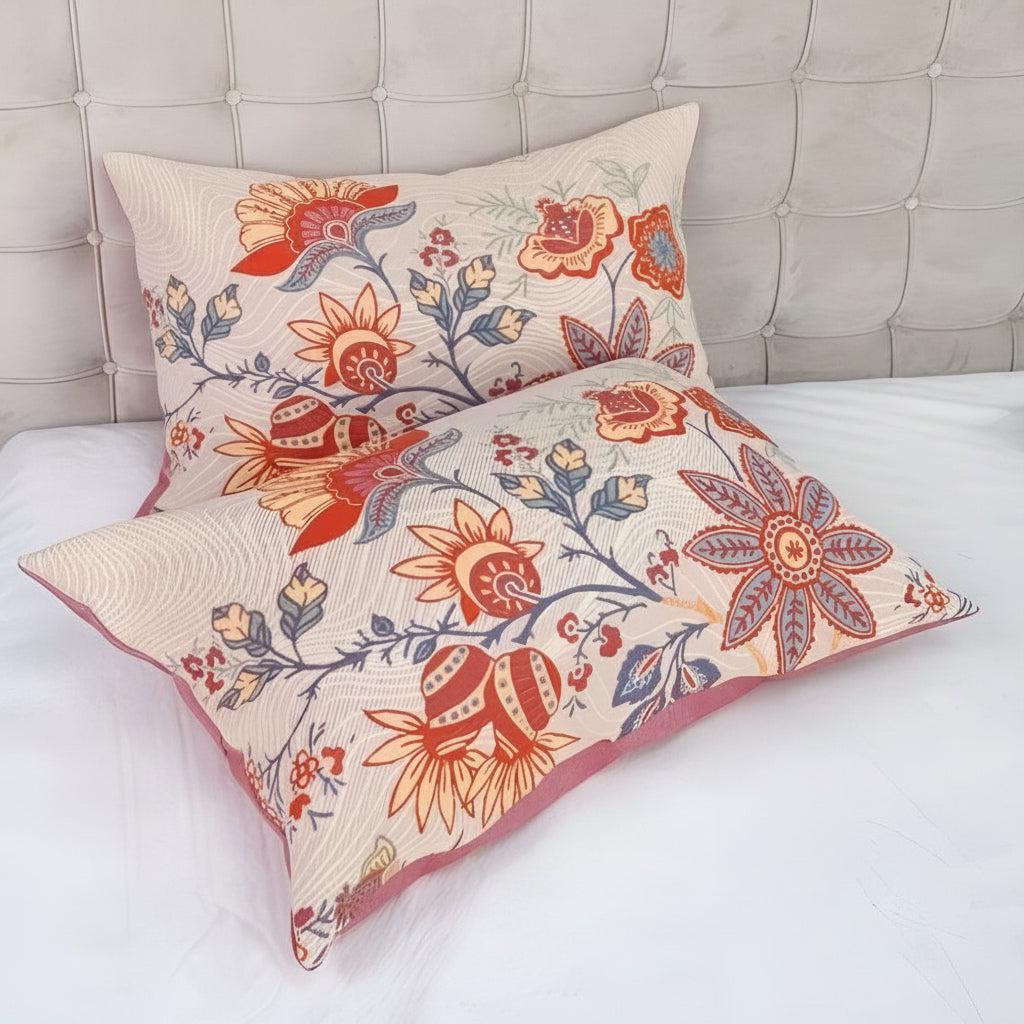 Federe Boho Floreali Rustiche | Set da 2 pezzi