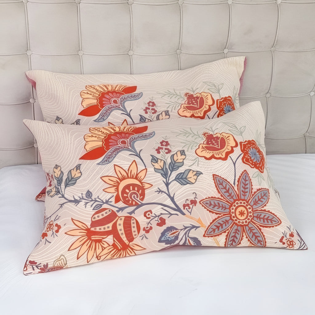 Federe Boho Floreali Rustiche | Set da 2 pezzi
