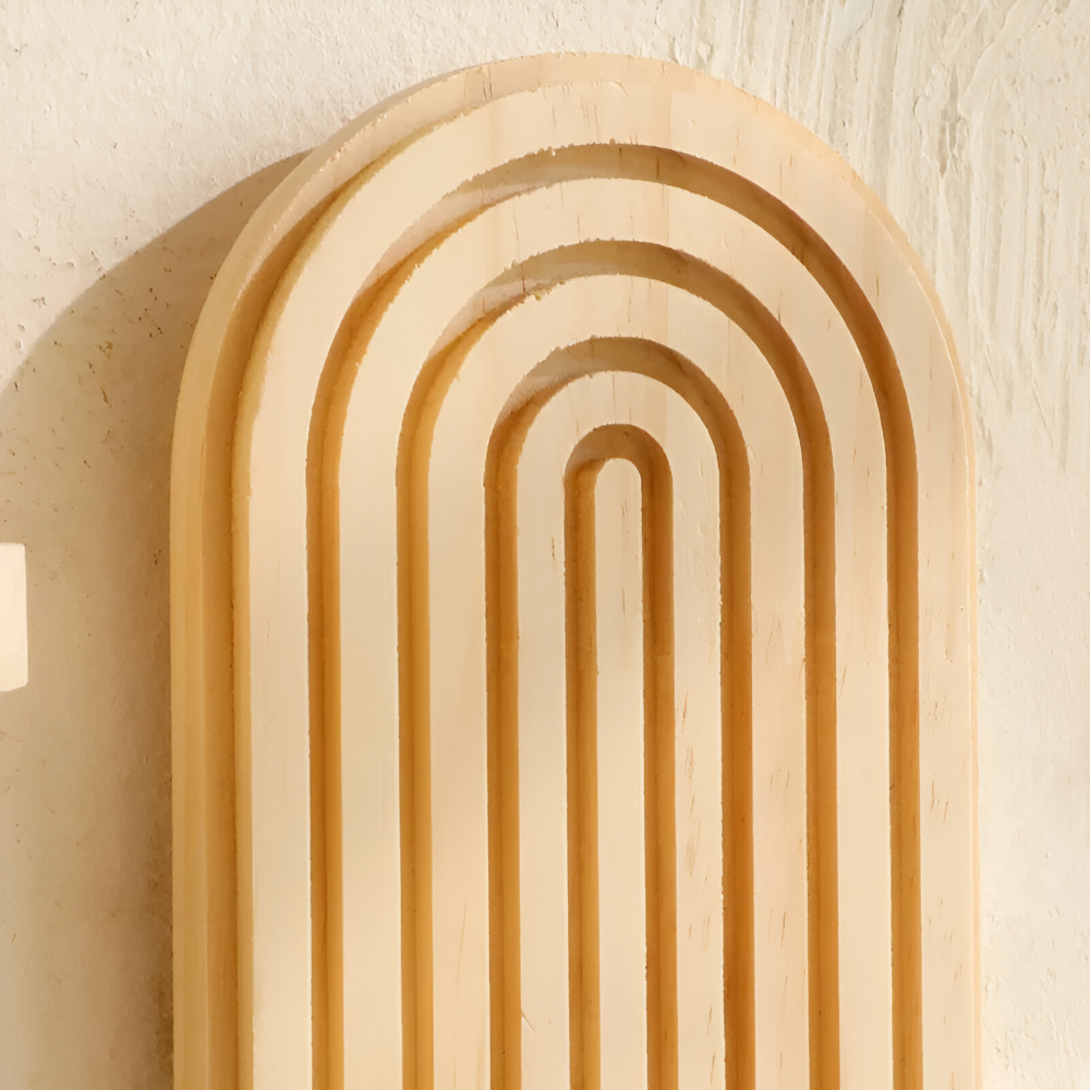 GeoForma – Mensola da Parete Geometrica Moderna in Legno (35 cm)