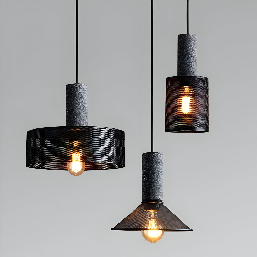 RusticStone – Lampada a sospensione rustica in design industriale moderno