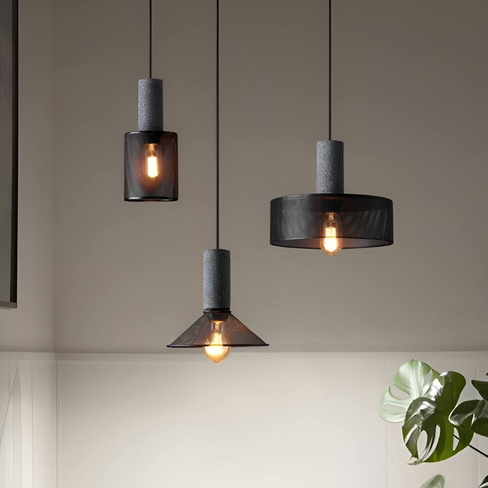 RusticStone – Lampada a sospensione rustica in design industriale moderno