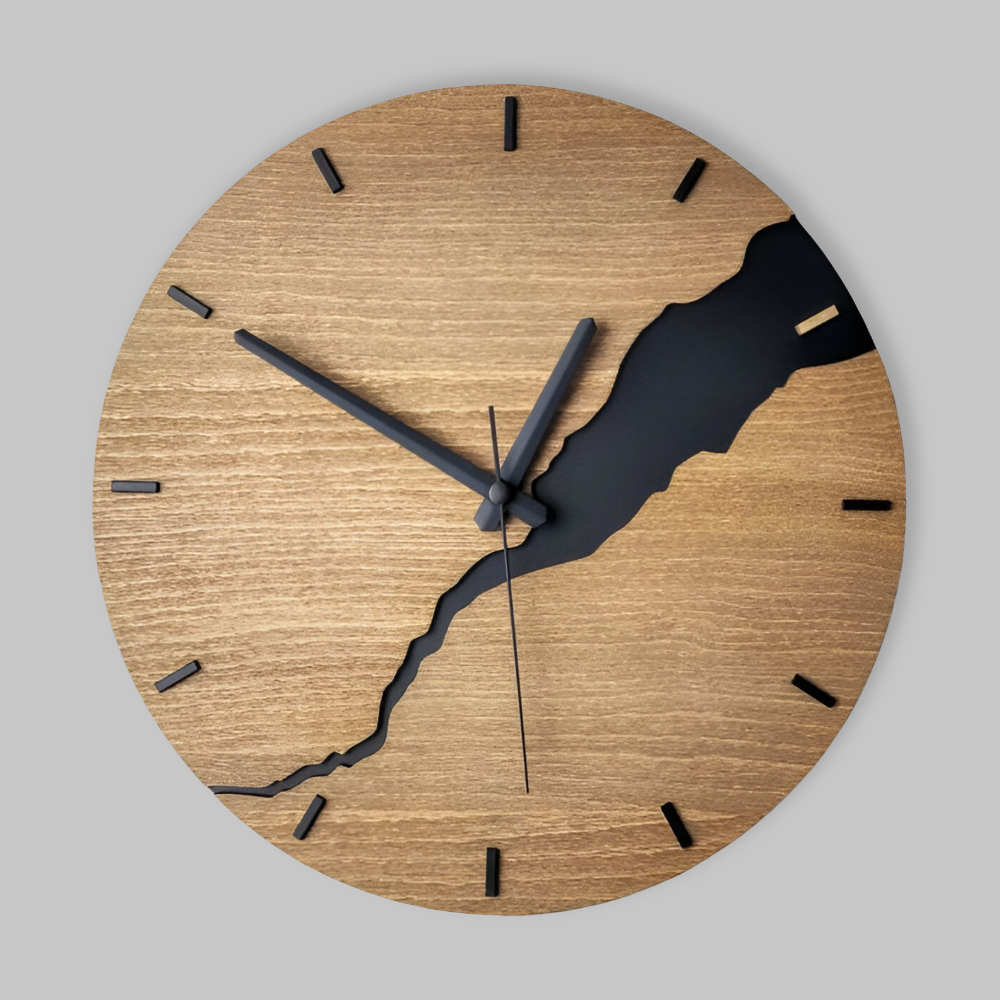 WoodAura – Orologio da parete rustico in design scandinavo senza tempo