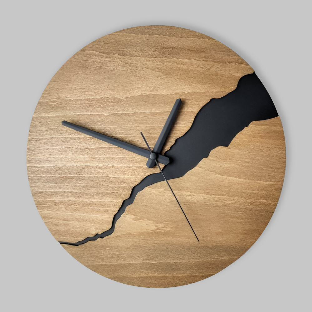 WoodAura – Orologio da parete rustico in design scandinavo senza tempo